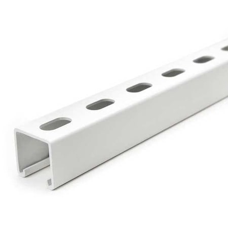 Single Channel Strut, Slotted, Steel, Painted, 9/16 in x 1-1/8 in Hole Size, White MPN:FS-200SS WT 36.00