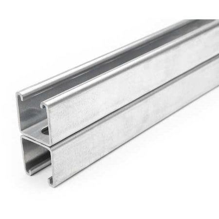 Back to Back Strut, Slotted, Steel, Galvanized, 9/16 in x 1-1/8 in Hole Size, Silver MPN:FS-201SS PG 12.00
