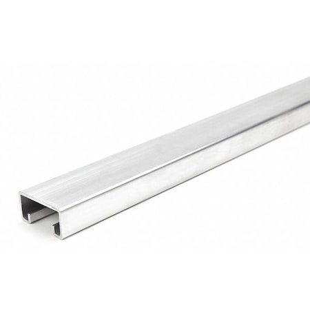 Single Channel Strut, Solid, Aluminum, Plain, None Hole Size, Silver MPN:FS-500 AL 18.00