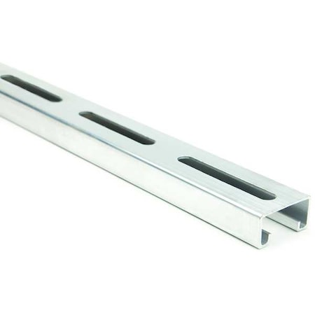 Single Channel Strut, Full Slotted, Aluminum, Plain, 13/32 in x 3 in Hole Size, Silver MPN:FS-500SL AL 120.00