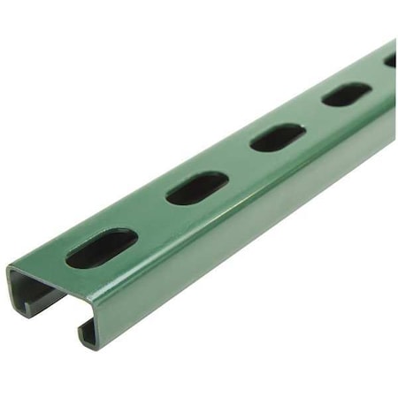 Single Channel Strut, Half Slotted, Steel, Painted, 9/16 in x 1-1/8 in Hole Size, Green MPN:FS-500SS GR 24.00
