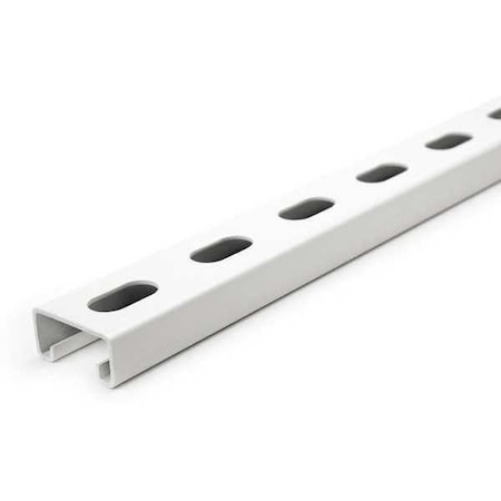 Single Channel Strut, Slotted, Steel, Painted, 9/16 in x 1-1/8 in Hole Size, White MPN:FS-500SS WT 18.00