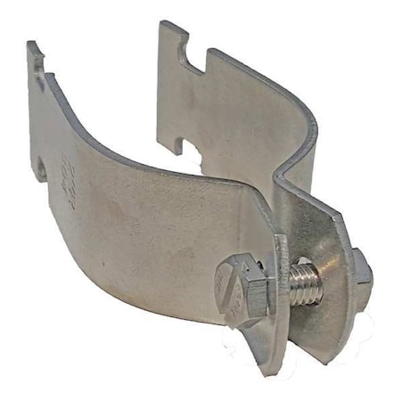 Channel Rigid Pipe Strap, 2In, Silver, PK10 MPN:V110 2SS