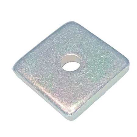Channel Square Washer, 1/4 In, Silver, PK25 MPN:V500 1/4EG