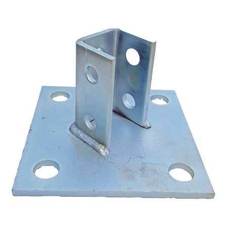 Post Base, 6 In, Silver, Material: Steel MPN:V645EG