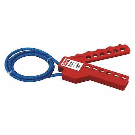 Lockout Cable, Red, CoatSteel, 3ft.L MPN:45MZ56