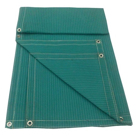 Standard Duty Tarp, 9 ft 6 in x 11 ft 6 in, 15 Mil, Jade Green, Polyester Coated Cotton Canvas MPN:10P561