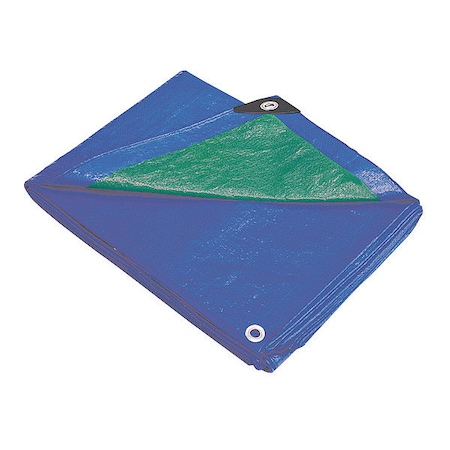 Standard Duty Tarp, 9 ft 6 in x 11 ft 4 in, 5.1 Mil, Blue, Polyethylene MPN:2W694
