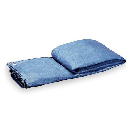 Standard Duty Tarp, 14 ft 2 in x 19 ft 6 in, 5.1 Mil, Blue, Polyethylene MPN:2W696