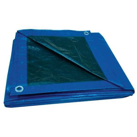 Standard Duty Tarp, 38 ft 6 in x 59 ft, 5.1 Mil, Blue, Polyethylene MPN:5WTK7