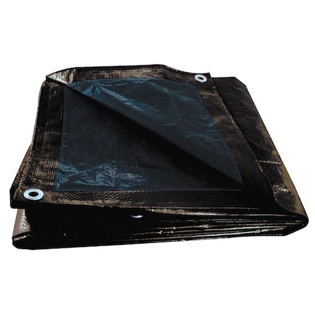 Standard Duty Tarp, 48 ft x 79 ft 4 in, 5.1 Mil, Brown/Black, Polyethylene MPN:5WTL2