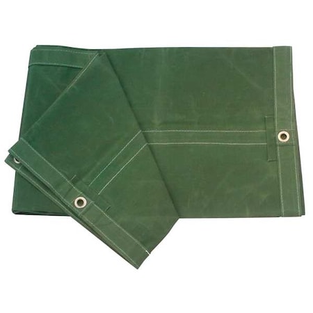 Heavy Duty Tarp, 7 ft 6 in x 19 ft 6 in, 30 Mil, Olive Green, Cotton Canvas MPN:5WTU3