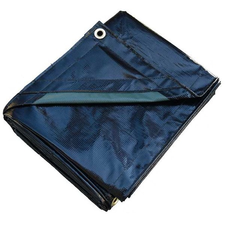 Standard Duty Tarp, 7 ft 4 in x 9 ft 6 in, 15 Mil, Black, Vinyl MPN:5WTW5
