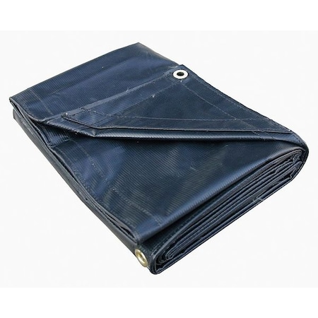 Heavy Duty Tarp, 11 ft 4 in x 23 ft 6 in, 20 Mil, Black, Vinyl MPN:5WTX7