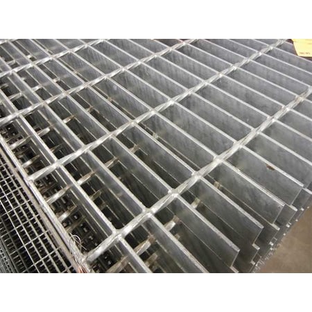 Carbon Steel Bar Grating, Smooth, 96 in L, 24 in W, 1.0 in H, Galvanized Steel Finish MPN:22188S100-B8