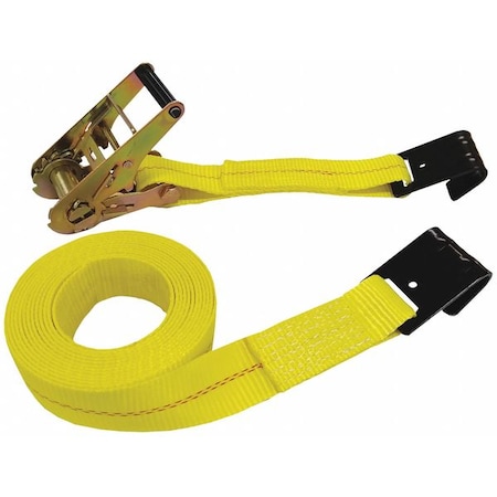 Tie Down Strap, Flat-Hook, Yellow MPN:55ET65