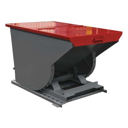 Hopper Lid, Red, Hinged, Fits 1 cu. yd. MPN:10033 RED
