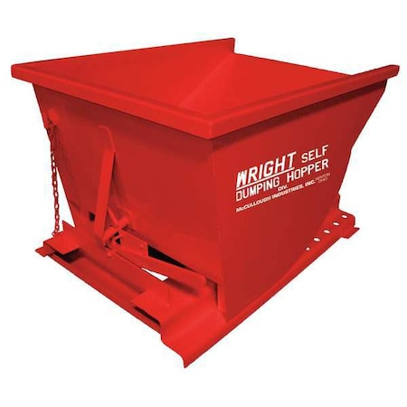Self Dumping Hopper, 7 cu ft, Load Capacity 4000 lb, Red MPN:2577 RED