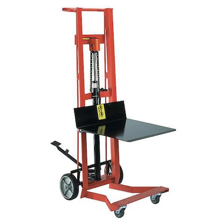 Manual Platform Lift Trucks, Manual, 750 lb Load Capacity, Foot Pump Lift Control MPN:260008
