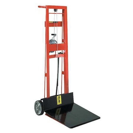 Manual Hand-Truck-Style Platform Lifts, Manual, 750 lb Load Capacity, Hand Winch Lift Control MPN:260016