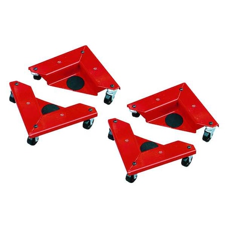 FurnitureDolly, Red, 1, 320lb, Steel, PK4 MPN:2TUT2