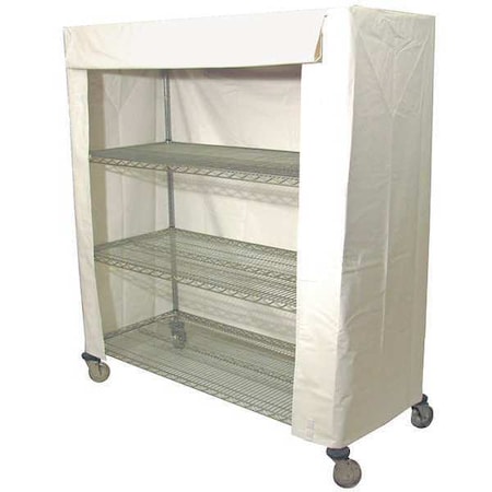 Cart Cover, 48x24x74, White, Vinyl MPN:33Y377
