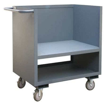 Open-Sided Raised-Platform Box Truck, Steel, 2, 000 lb Load Capacity, 2 Shelves, 42 1/8 in L MPN:3SLT-2436-2K-95