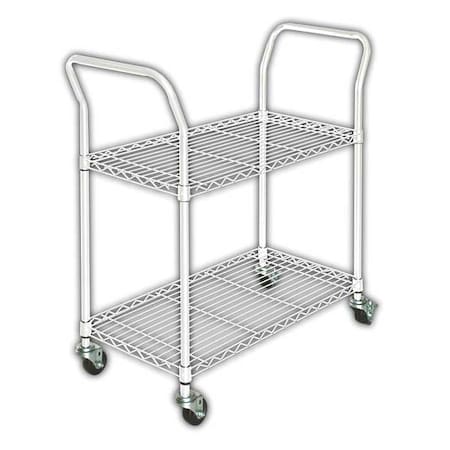 Wire Cart, 2 Shelf, L53 x W24 x H39 In. MPN:3TPE3
