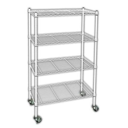 Wire Cart, 4 Shelf, L36 x W24 x H67 In. MPN:3TPE7