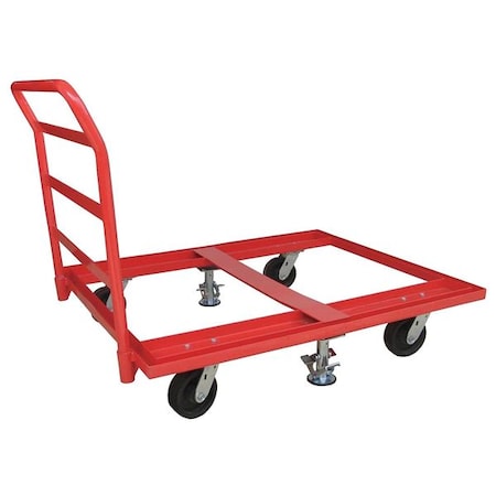 Pallet Dolly, 48x48, Floor Lock & Handle MPN:48J093