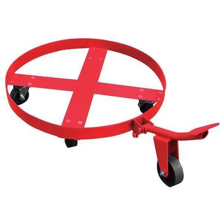 Drum Dolly, 55 gal, 35.5 in L, Red MPN:48J138