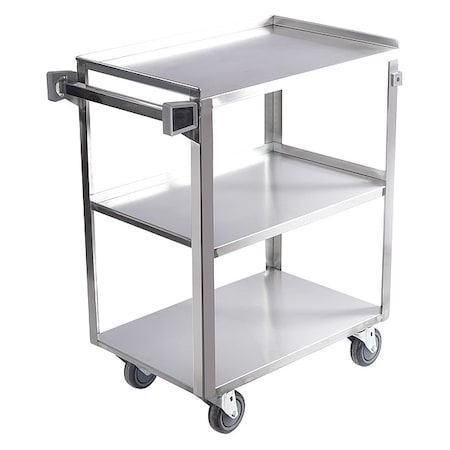 Utility Cart, Stainless Steel, 300 lb Load Capacity, 27 1/2 in L, 16 1/4 in W, 32 1/8 in H MPN:60EF12