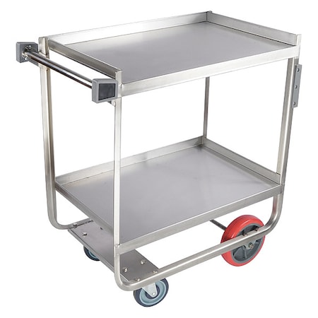 Utility Cart, Stainless Steel, 700 lb Load Capacity, 29 1/4 in L, 17 in W, 34 1/2 in H MPN:60EF17
