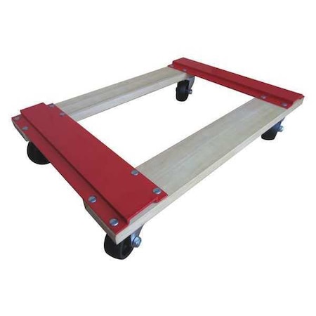 GnrlPrpsDlly, 5in, 24in, Rd;Wht, Wood, 1000lb MPN:8EA39