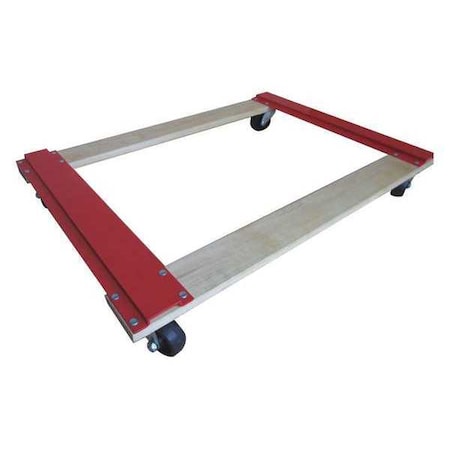 GnrlPrpsDlly, 5in, 36in, Rd;Wht, Wood, 1000lb MPN:9GKA3
