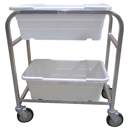Lightweight Corrosion-Resistant Vertical Rack-Style Tub Cart, 600 lb Load Capacity, 25 in Overall L MPN:AL-L-2/KIT