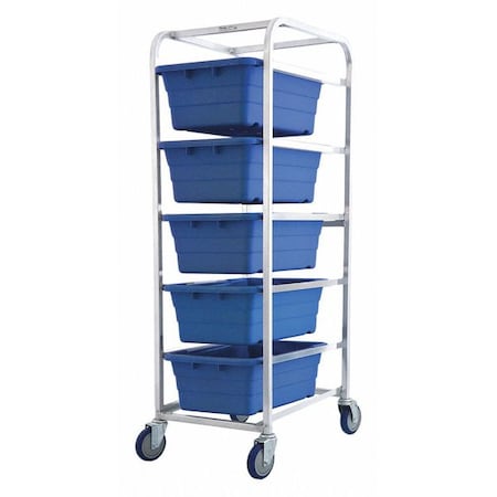 Lightweight Corrosion-Resistant Vertical Rack-Style Tub Cart, 600 lb Load Capacity, 26 in Overall L MPN:AL-L-5/KTBL