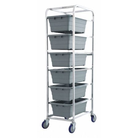 Lightweight Corrosion-Resistant Vertical Rack-Style Tub Cart, 600 lb Load Capacity, 27 in Overall L MPN:AL-L-6/KIT