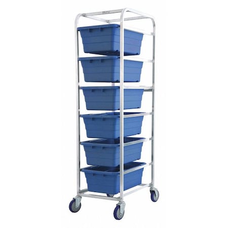 Lightweight Corrosion-Resistant Vertical Rack-Style Tub Cart, 600 lb Load Capacity, 27 in Overall L MPN:AL-L-6/KTBL