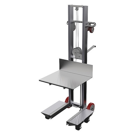 Manual Platform Lift Truck, Manual, 400 lb Load Capacity, Hand Winch Lift Control MPN:ALLW-2420-4SFL