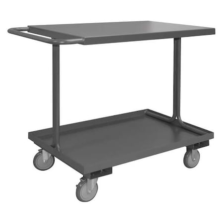 Easy-Access Utility Cart with Lipped & Flush Metal Shelves, Steel, 1, 200 lb Load Capacity, 36 in L MPN:EAS-2436-95