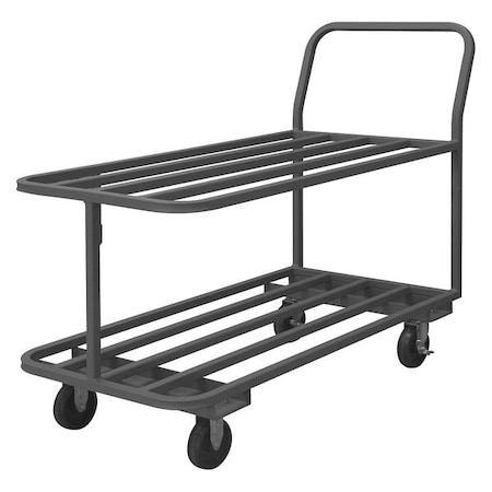 Easy Access & Load Low-Profile Utility Cart with Metal Shelves & Tube Frame, Steel, 2 Shelves MPN:EPTT243625PO95