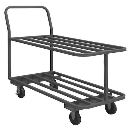 Easy Access & Load Low-Profile Utility Cart with Metal Shelves & Tube Frame, Steel, 2 Shelves MPN:EPTT244825PO95