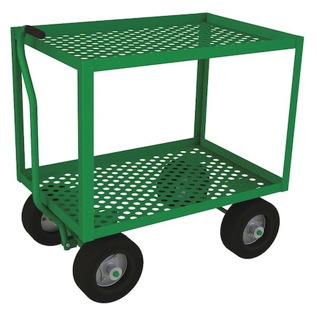Wagon Truck, Perf Deck, 36x24, Rubber Wheel MPN:GT5WT-2436-2-10SPN-83T
