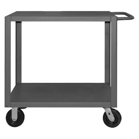 Utility Cart with Flush Metal Shelves, Steel, 5, 000 lb Load Capacity, 2 Shelves, 52 in L MPN:HET-3048-2-5K-95