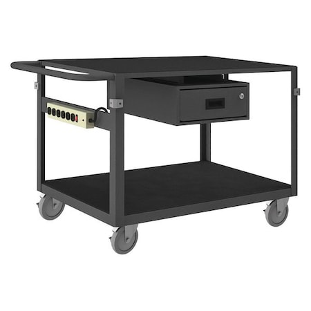 Instrument Cart with Flush Metal Shelves, Steel, 1, 000 lb Load Capacity, 2 Shelves, 54 1/2 in L MPN:IC24361DRPS4SW5PU95