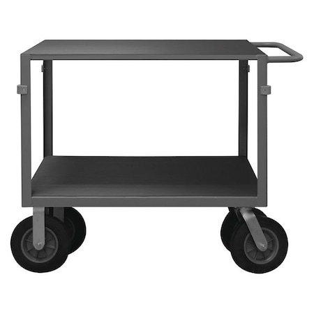 Instrument Cart with Flush Metal Shelves, Steel, 1, 200 lb Load Capacity, 2 Shelves, 66 1/2 in L MPN:IC24368SPN95