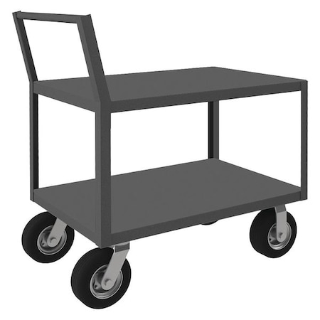 Low-Profile Utility Cart with Lipped & Flush Metal Shelves, Steel, 1, 200 lb Load Capacity, 39 in L MPN:LDO-243641-2-8SPN-95