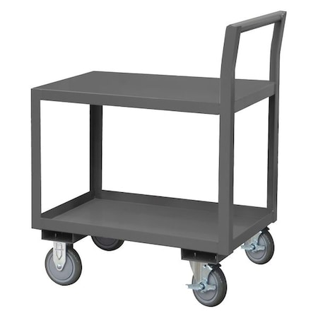 Low-Profile Utility Cart with Lipped & Flush Metal Shelves, Steel, 1, 200 lb Load Capacity, 52 in L MPN:LDO-304836-2-95
