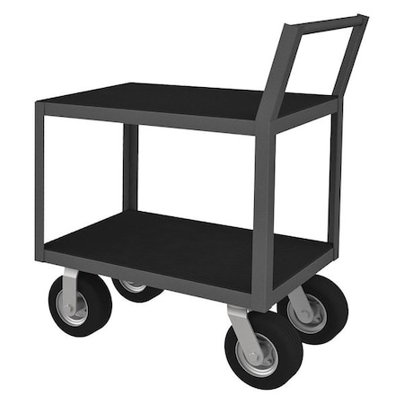 Low-Profile Instrument Cart with Flush Metal Shelves, Steel, 1, 200 lb Load Capacity, 2 Shelves MPN:LIC-1836-2-8SPN-95